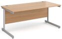 Gentoo Rectangular Desk with Single Cantilever Legs - 1600 x 800mm