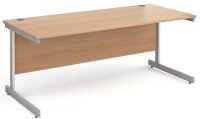 Gentoo Straight Desk with Single Upright Leg (w) 1800mm x (d) 800mm