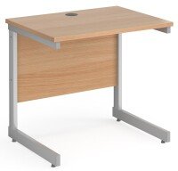 Gentoo Straight Desk with Single Upright Leg (w) 800mm x (d) 600mm
