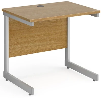 Gentoo Rectangular Desk with Single Cantilever Legs - 600mm Depth