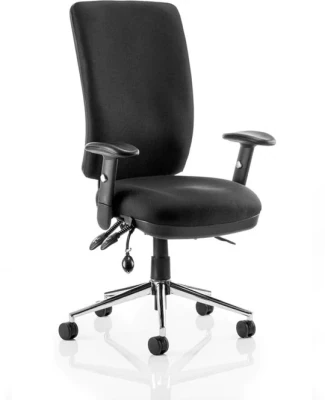 Dynamic Chiro High Back Task Black with Height Adjustable & Folding Arms