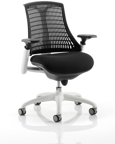 Dynamic Flex White Frame Chair - Black