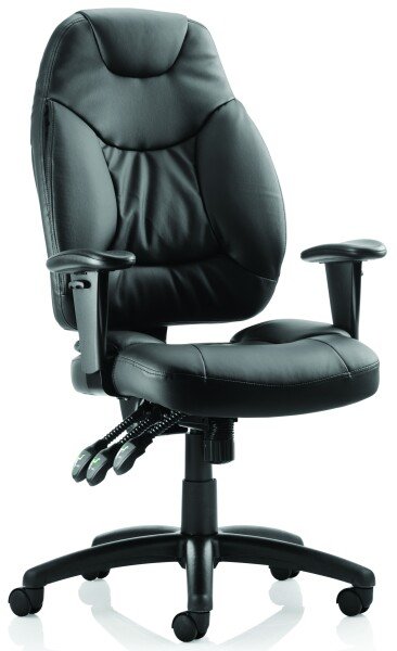 Dynamic Galaxy Executive Bonded Leather Operator Chair - Black