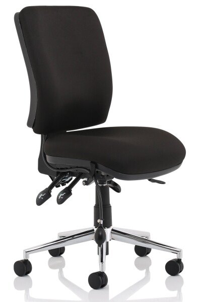 Dynamic Chiro Medium Back Chair Standard Fabric - Black