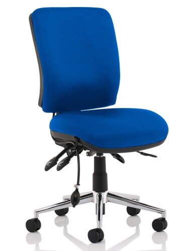 Dynamic Chiro Medium Back Chair Standard Fabric - Blue
