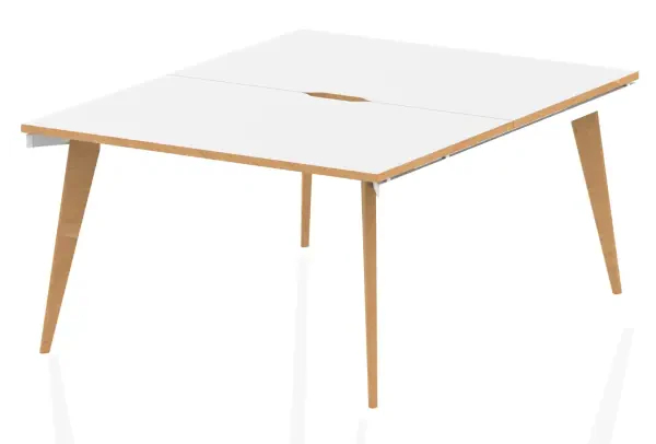 Dynamic Oslo Bench Desk Two Person Back To Back - 1200 x 1600mm - Warm Oak