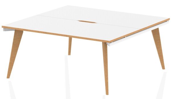 Dynamic Oslo Bench Desk - 1600 x 1600mm - Warm Oak