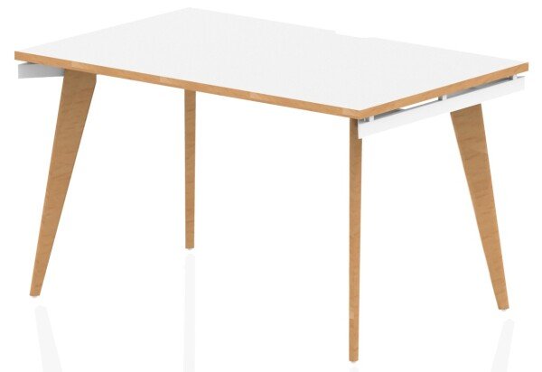 Dynamic Oslo Bench Desk Single - 1200 x 800mm - Warm Oak