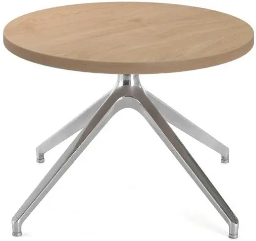 Dams Otis Coffee Table 600mm Diameter with Oak Top & Pyramid Base - Kendall Oak
