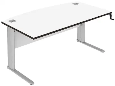 Elite Optima Plus Bow Fronted Rectangular Desk - 1600mm Width