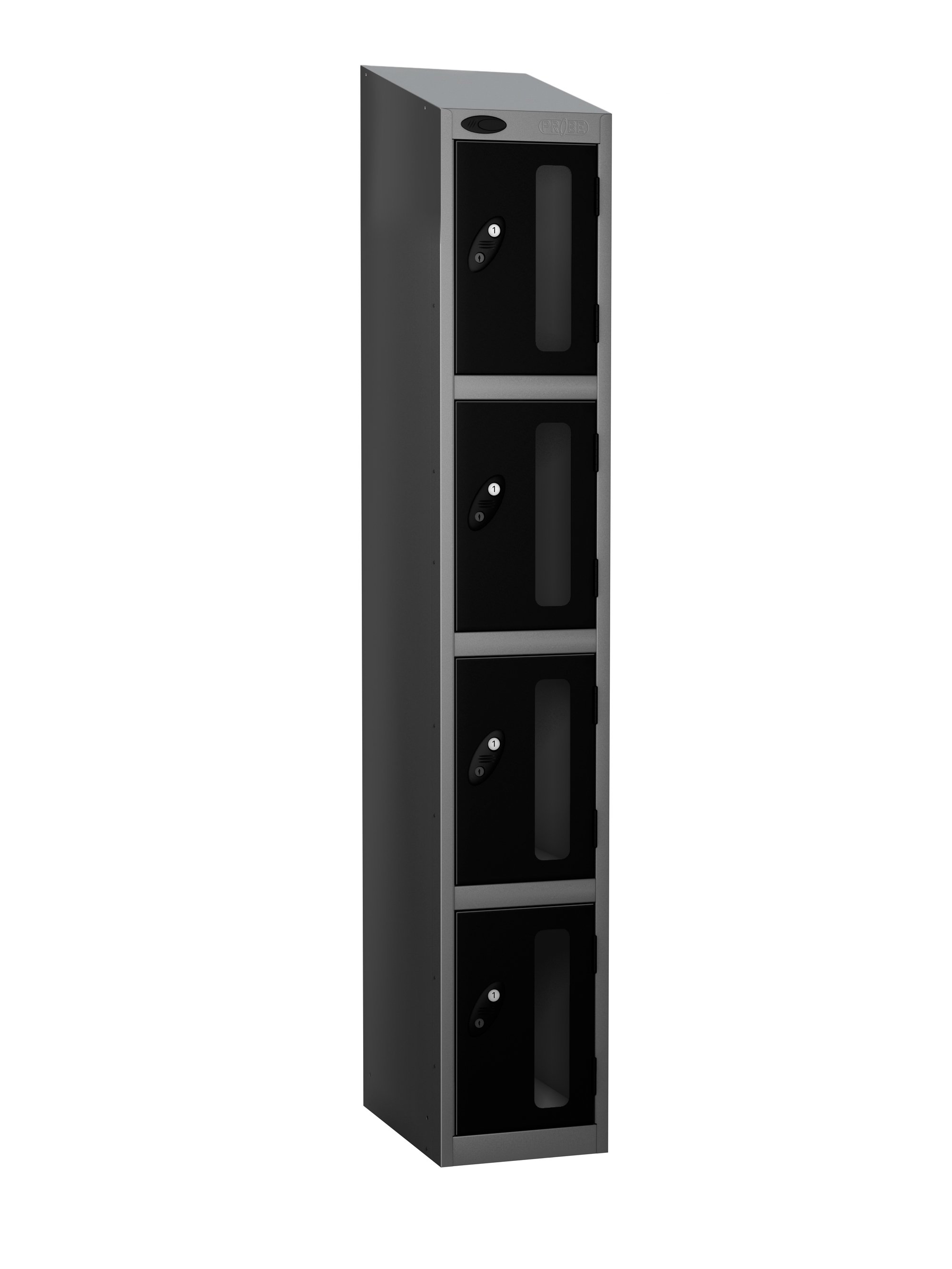 Probe Four Compartment Vision Panel Single Nest Steel Locker - Office ...