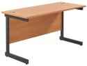 TC Single Upright Rectangular Desk with Single Cantilever Legs - 1400mm x 600mm
