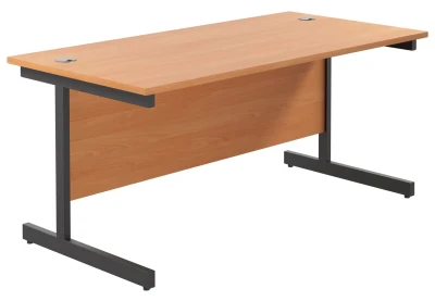 TC Single Upright Rectangular Desk with Single Cantilever Legs - 1600mm x 800mm