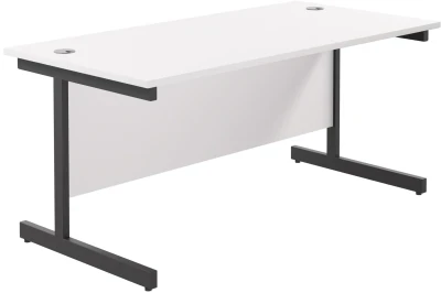TC Single Upright Rectangular Desk with Single Cantilever Legs - 1800mm x 800mm