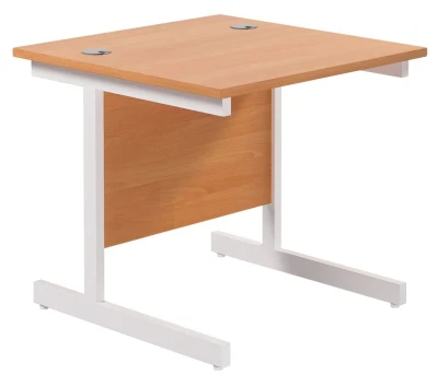 TC Single Upright Rectangular Desk - (w) 800mm x (d) 800mm