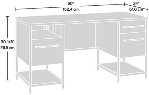 Teknik Boulevard Café Home Desk - (w) 1524mm x (d) 610mm