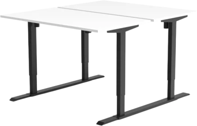 Formetiq Single Motor Sit-stand Back-to-back Desk Frame, Black