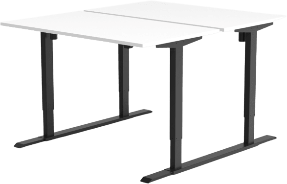 Formetiq Single Motor Sit-stand Back-to-back Desk Frame, Black