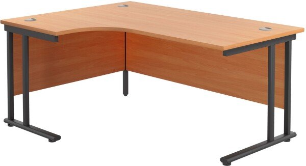 TC Twin Leg Corner Desk 1800 x 1200mm - Beech