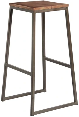 Zap Style High Stool - Clear Lacquered Metal Frame