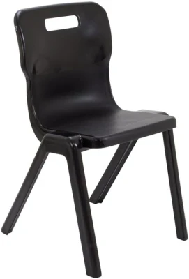 Titan One Piece Classroom Chair - (14+ Years) 460mm Seat Height - BLACK
