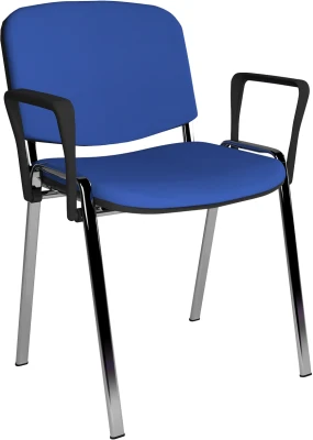 Taurus Chrome Frame Stacking Chair with Arms - Pack of 4