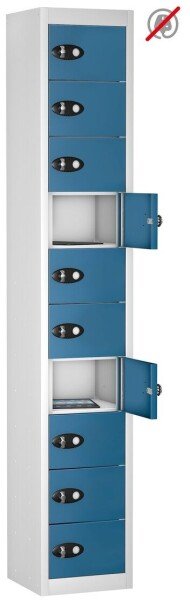 Probe TabBox 10 Compartment Locker - 1780 x 305 x 305mm - Blue (Similar to RAL 5019)