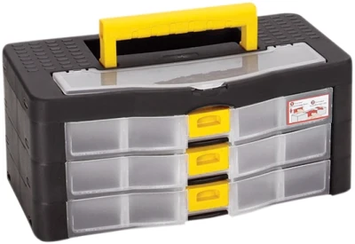 Tool-Lab Modular Multi Drawer Storage Box with Lid - 3 Storey