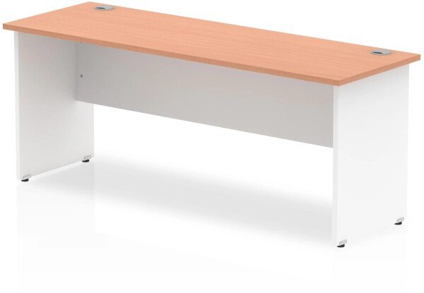 Dynamic Impulse Two-Tone Rectangular Desk with Panel End Legs - 1800mm x 600mm - Beech