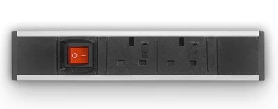Metalicon Powerlink Under Desk Power Module - 2 Mains Power, Master Switch