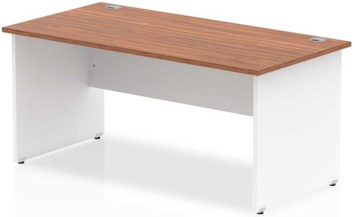 Dynamic Two-Tone Rectangular Desk with Panel End Legs - (w) 1600mm x (d) 600mm