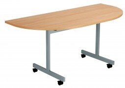 TC One Eighty D-End Table - 1600 x 720 x 800 - Beech