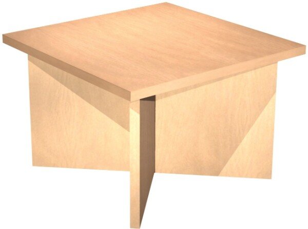 Narbutas Square Coffee Table, Amber Oak Mfc