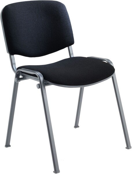 TC Club Black Frame Fabric Chair - Black