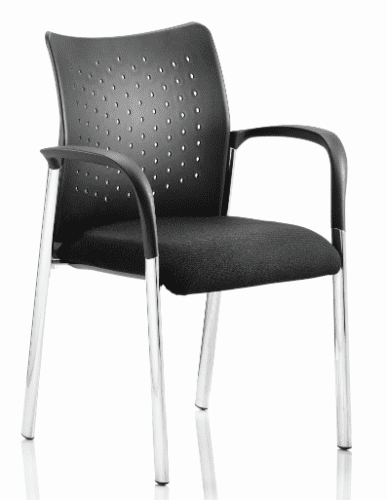 Dynamic Academy Black Visitor Chair with Arms