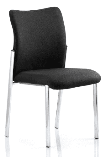 Dynamic Academy Black Fabric Back Visitor Chair without Arms