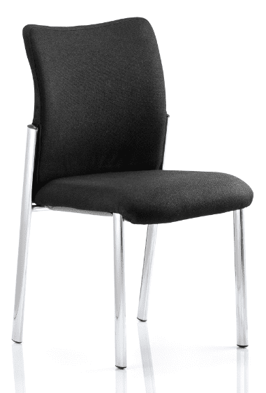 Dynamic Academy Black Fabric Back Visitor Chair without Arms - Black