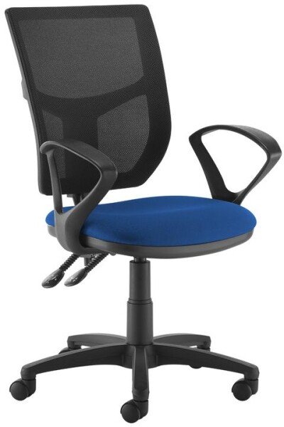 Gentoo Altino 2 Lever High Mesh Back Operators Chair with Fixed Arms - Blue