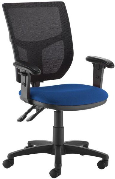 Gentoo Altino 2 Lever High Mesh Back Operators Chair with Adjustable Arms - Blue