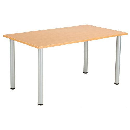 TC One Fraction Plus Rectangular Meeting Table - 1400 x 800mm - Beech