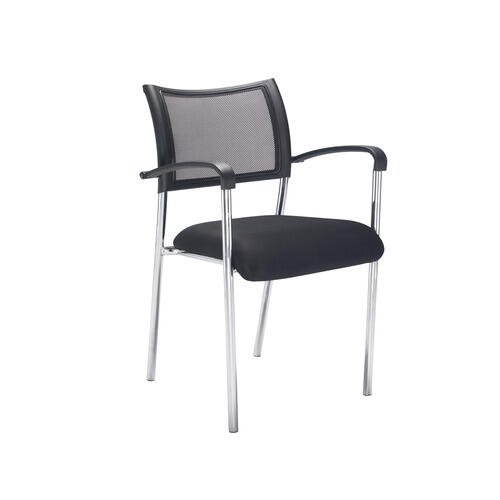 TC Jupiter Chrome Chair With Arms Office Furniture Direct