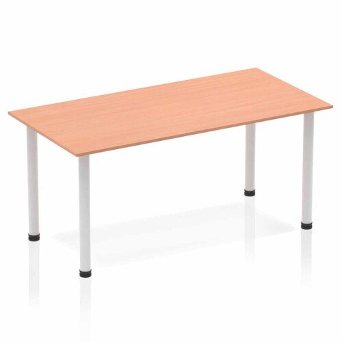 Dynamic Post Leg Straight Table 1600 x 800mm - Beech