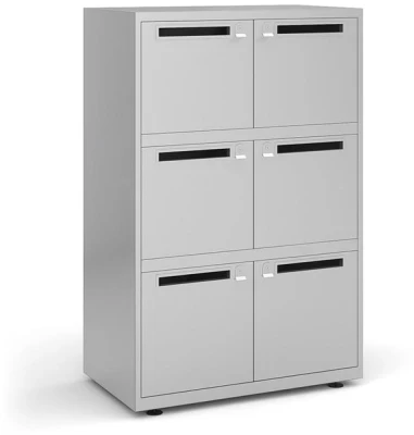 Bisley Metal 6 Door Letterbox Cupboard - 1211mm High