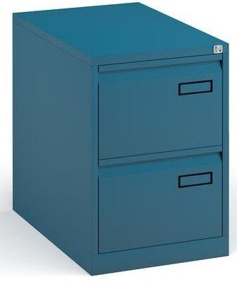 Bisley Steel 2 Drawer Public Sector Contract Filing Cabinet 711mm - Colour - Blue