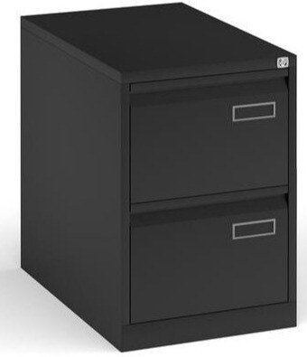 Bisley Public Sector Contract 2 Drawer Steel Filing Cabinet 711mm - Black