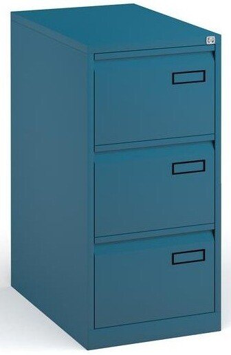 Bisley Public Sector Contract 3 Drawer Steel Filing Cabinet - Colour - Blue
