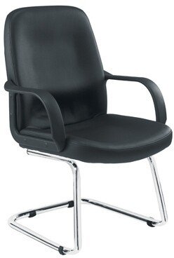 TC Executive Start Canasta II Visitor Faux Leather Chair - Black