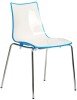Gentoo Gecko Shell Dining Stacking Chair with Chrome Legs