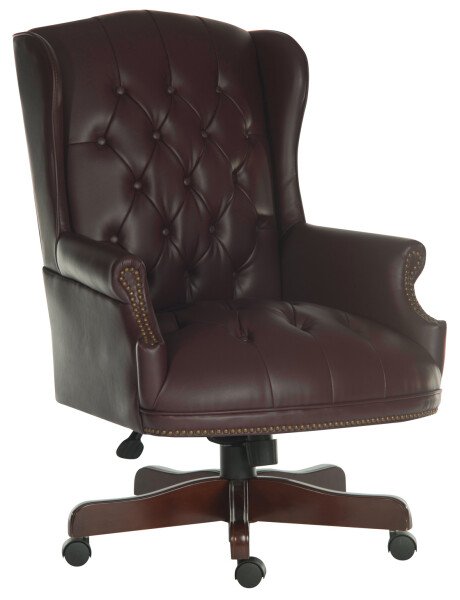 Teknik Large Bonded Leather Executive Chair - Burgundy