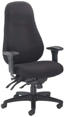 TC Cheetah Fabric Chair - Black